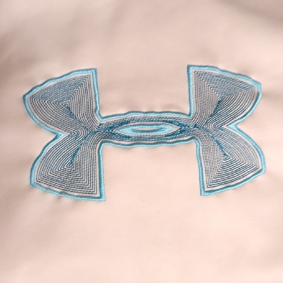 Under Armour Cream Hoodie with Blue Logo - Picture 4 of 7